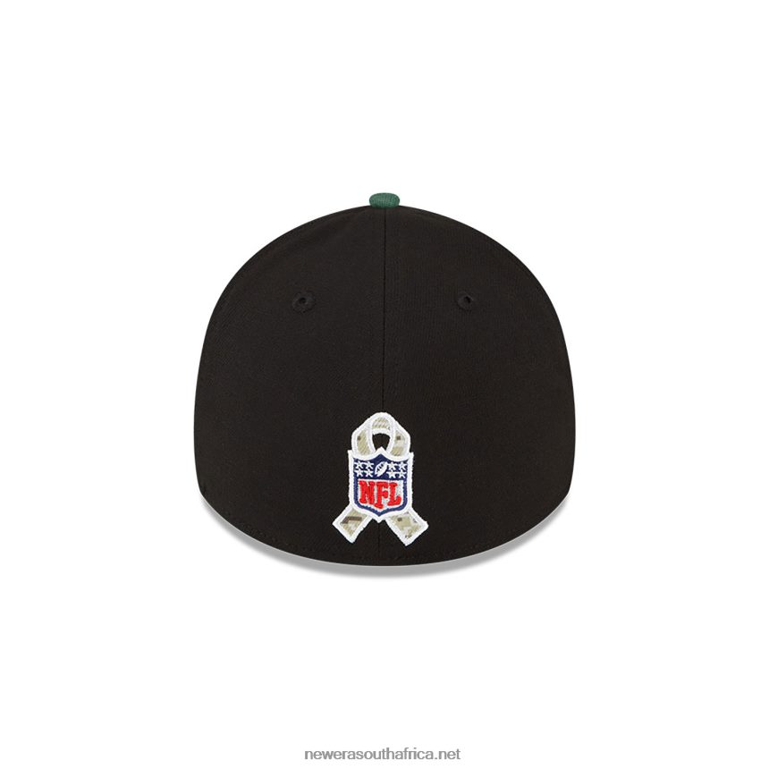 Green Bay Packers NFL Salute to Service Black 39THIRTY Stretch Fit Cap New Era TRBRBN2193