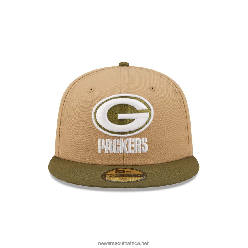 Green Bay Packers NFL Teams Beige 59FIFTY Cap New Era TRBRBN1252