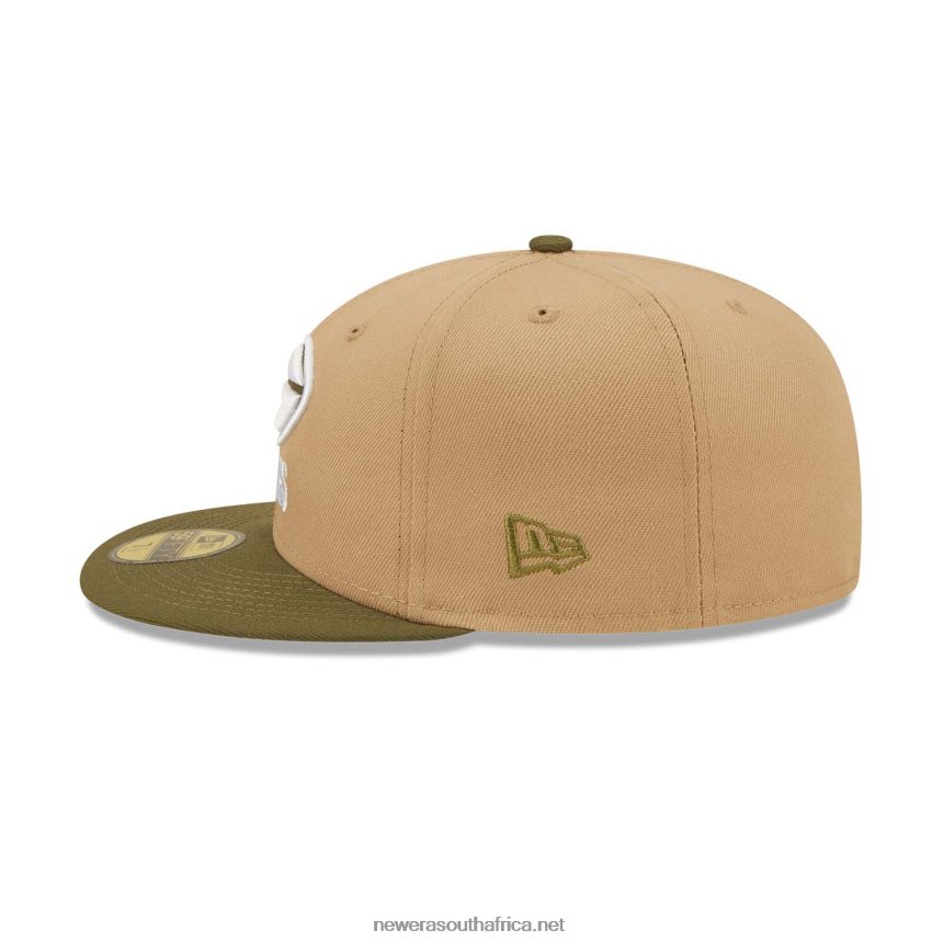 Green Bay Packers NFL Teams Beige 59FIFTY Cap New Era TRBRBN1252