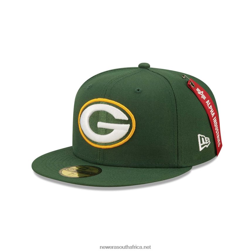 Green Bay Packers x Alpha Industries Green 59FIFTY Fitted Cap New Era TRBRBN547