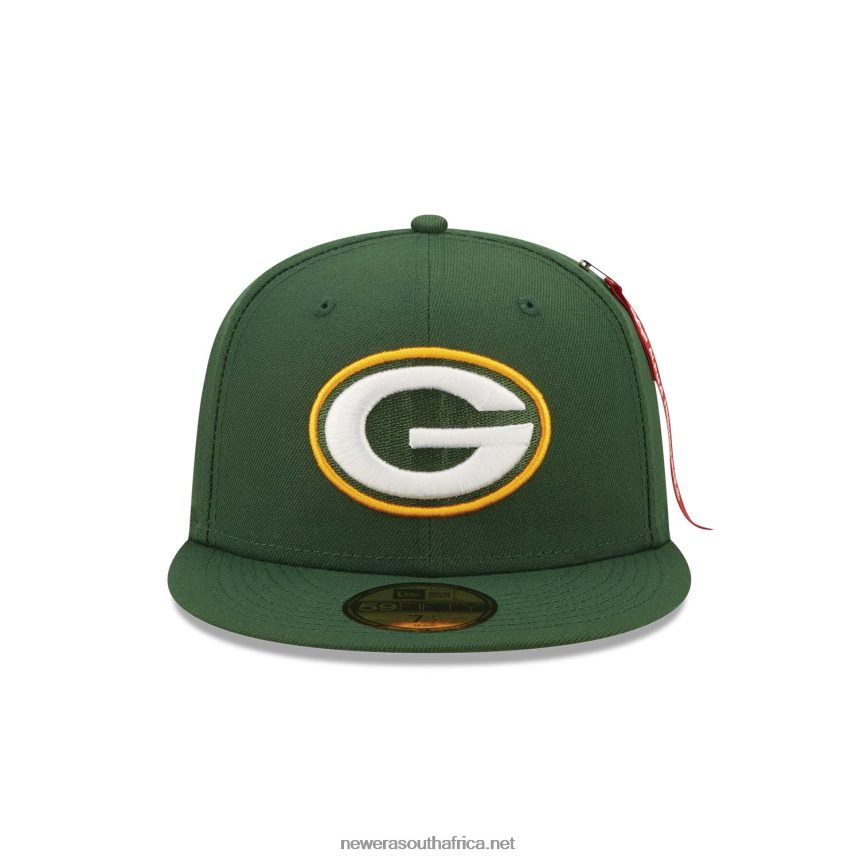 Green Bay Packers x Alpha Industries Green 59FIFTY Fitted Cap New Era TRBRBN547