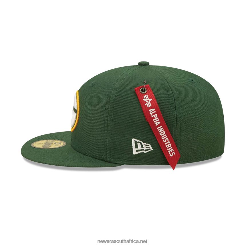 Green Bay Packers x Alpha Industries Green 59FIFTY Fitted Cap New Era TRBRBN547