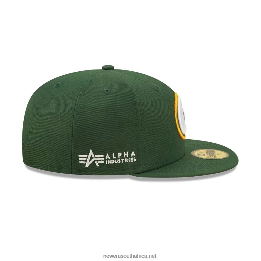 Green Bay Packers x Alpha Industries Green 59FIFTY Fitted Cap New Era TRBRBN547