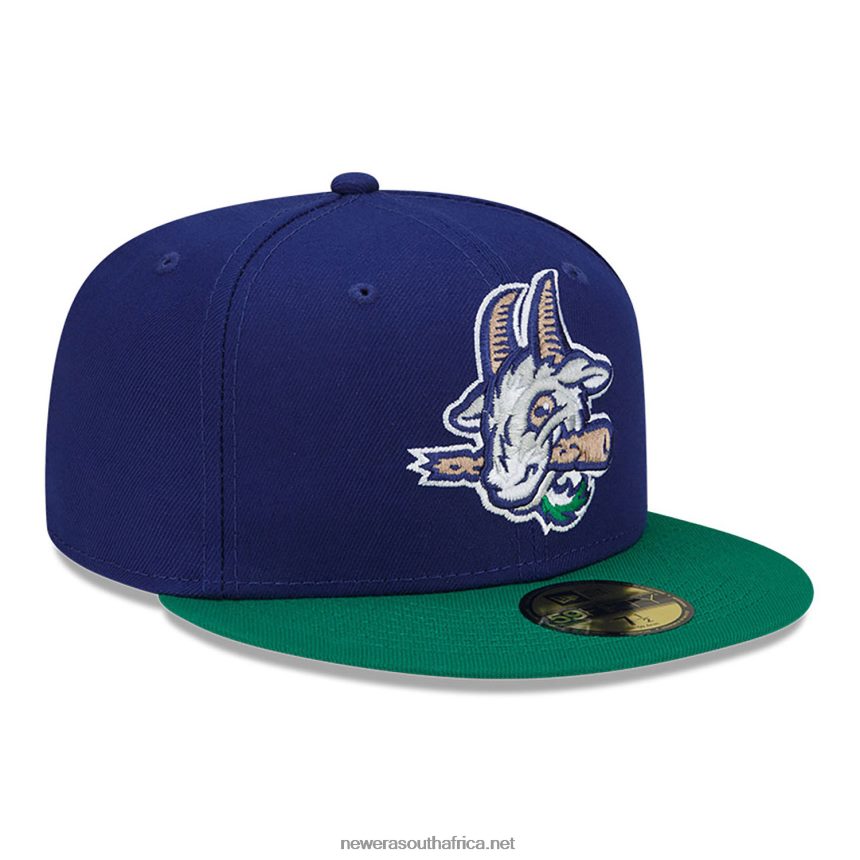 Hartford Yard Goats MiLB Blue 59FIFTY Fitted Cap New Era TRBRBN131