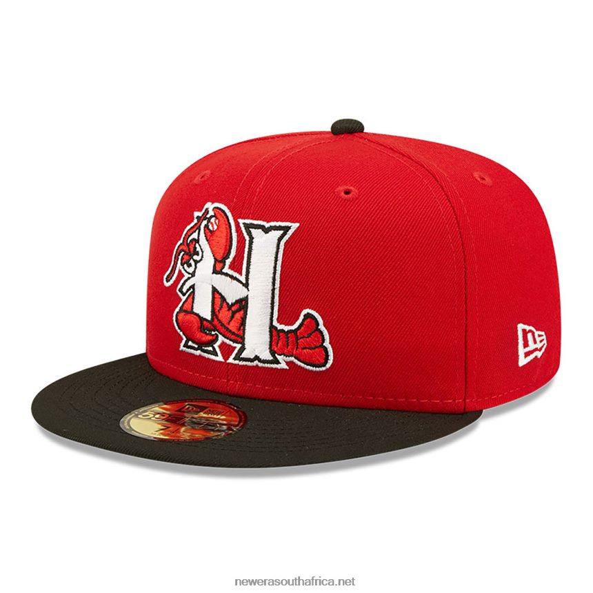 Hickory Crawdads MiLB Red 59FIFTY Fitted Cap New Era TRBRBN624