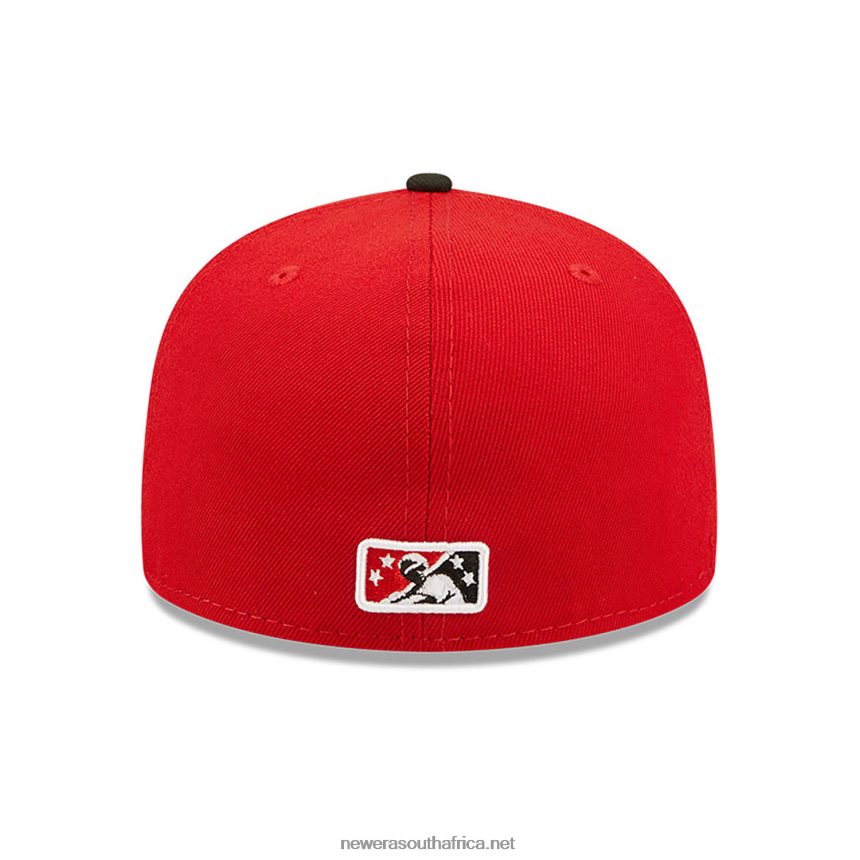 Hickory Crawdads MiLB Red 59FIFTY Fitted Cap New Era TRBRBN624