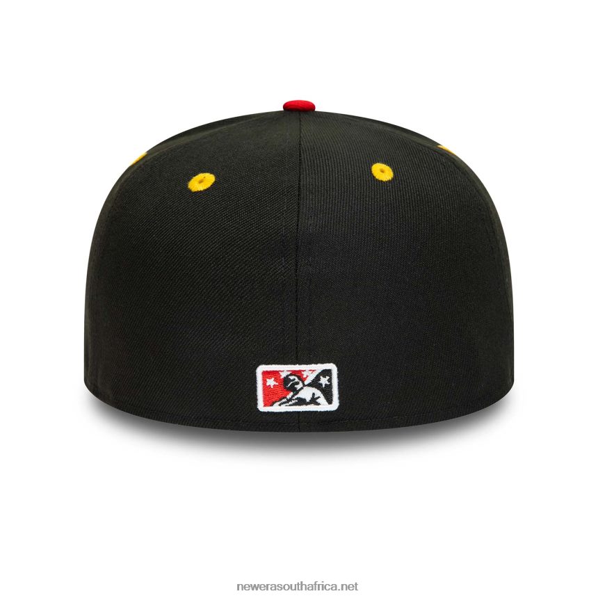 Hillsboro Hops MiLB Black and Red 59FIFTY Fitted Cap New Era TRBRBN877