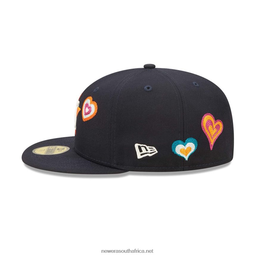 Houston Astros Chain Stitch Heart Navy 59FIFTY Fitted Cap New Era TRBRBN1068