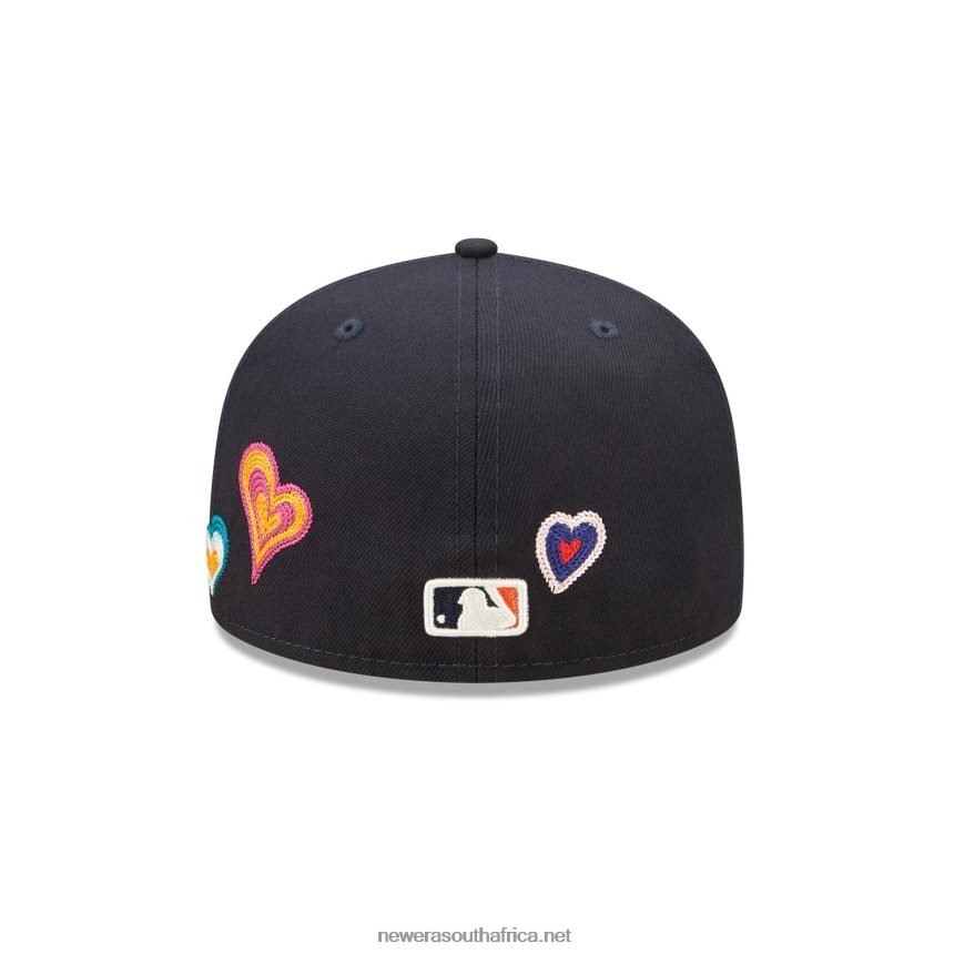 Houston Astros Chain Stitch Heart Navy 59FIFTY Fitted Cap New Era TRBRBN1068