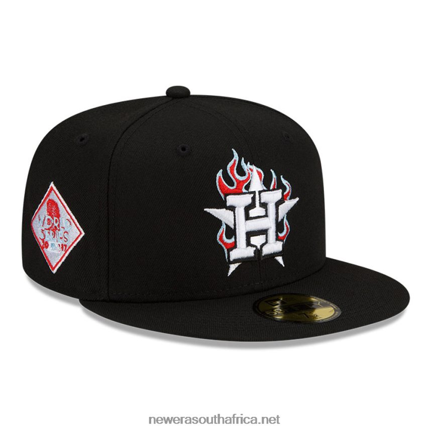 Houston Astros MLB Team Fire Black 59FIFTY Fitted Cap New Era TRBRBN878
