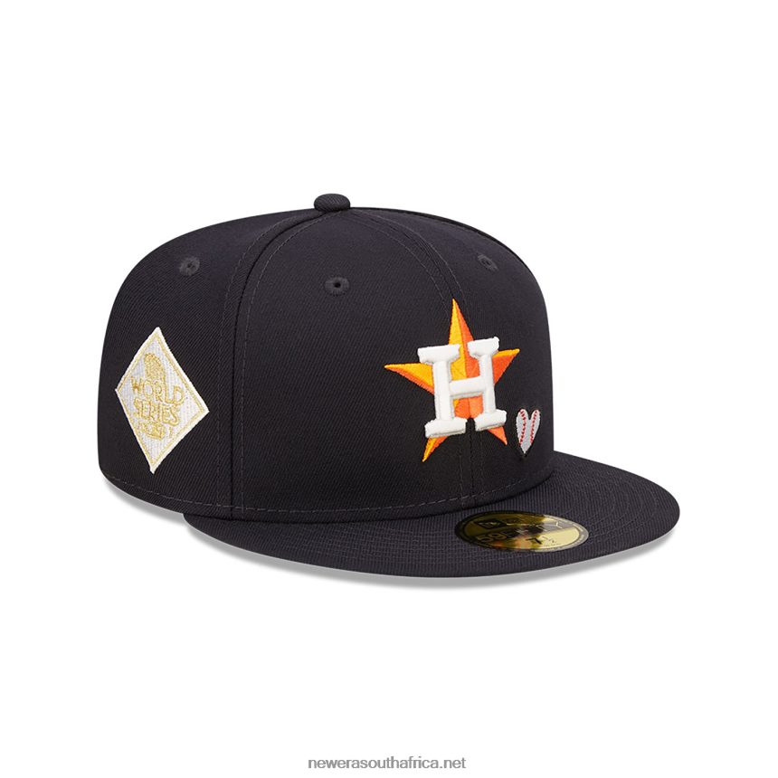 Houston Astros MLB Team Heart Navy 59FIFTY Fitted Cap New Era TRBRBN594