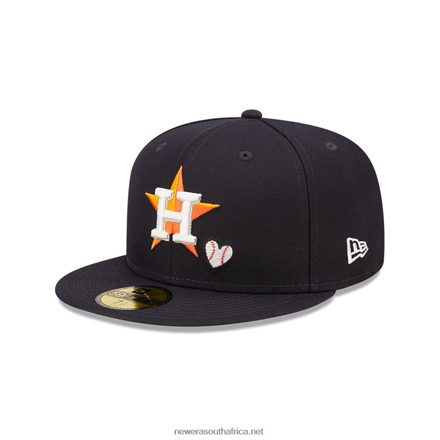 Houston Astros MLB Team Heart Navy 59FIFTY Fitted Cap New Era TRBRBN594