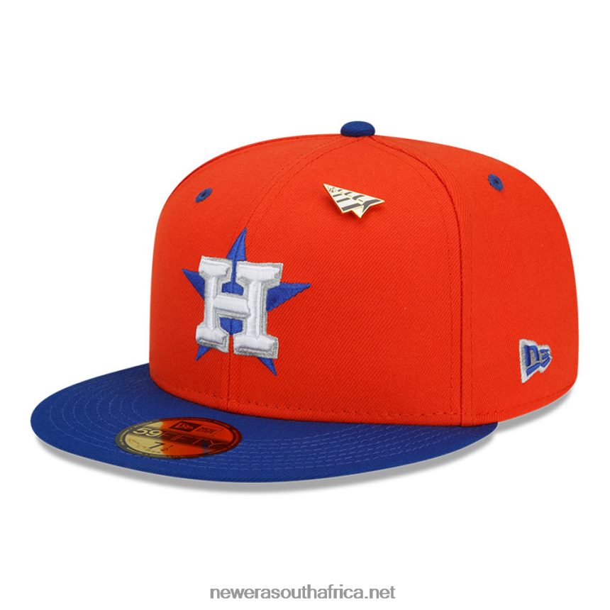 Houston Astros MLB x Paper Planes Orange 59FIFTY Fitted Cap New Era TRBRBN906