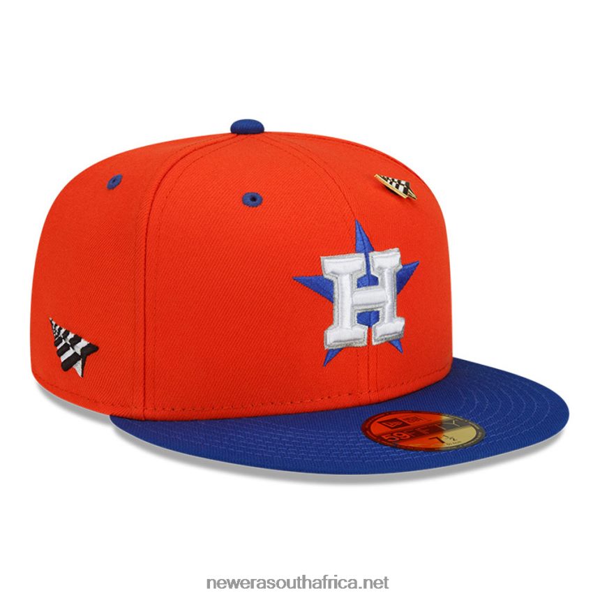 Houston Astros MLB x Paper Planes Orange 59FIFTY Fitted Cap New Era TRBRBN906