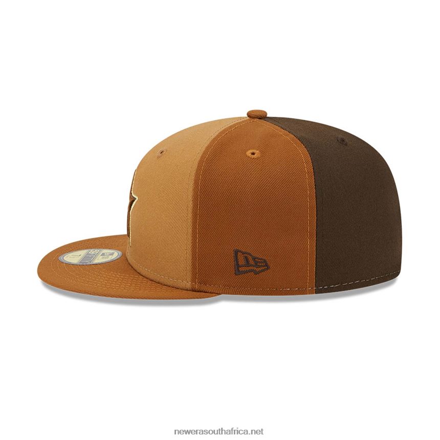 Houston Astros Tri Tone Brown 59FIFTY Fitted Cap New Era TRBRBN567