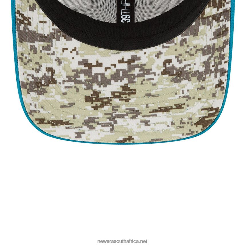 Jacksonville Jaguars NFL Salute to Service Black 39THIRTY Stretch Fit Cap New Era TRBRBN2196