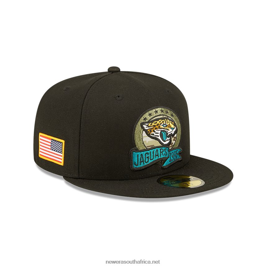Jacksonville Jaguars NFL Salute to Service Black 59FIFTY Fitted Cap New Era TRBRBN462
