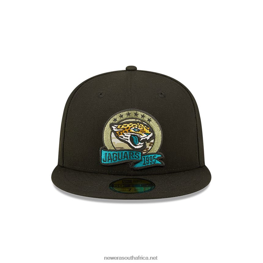 Jacksonville Jaguars NFL Salute to Service Black 59FIFTY Fitted Cap New Era TRBRBN462