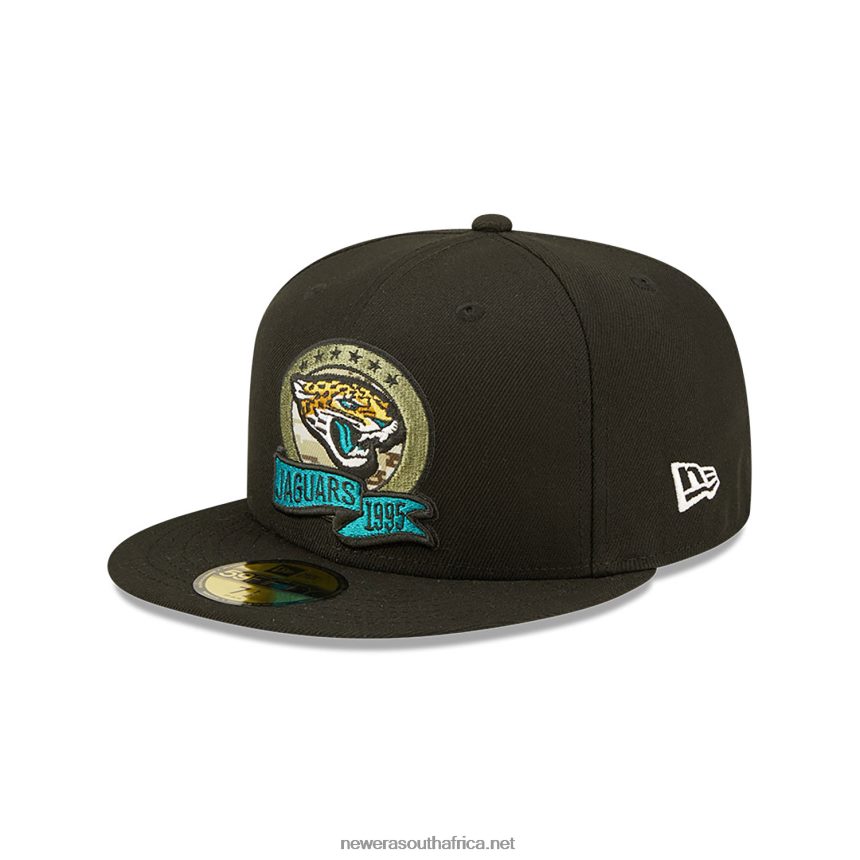 Jacksonville Jaguars NFL Salute to Service Black 59FIFTY Fitted Cap New Era TRBRBN462
