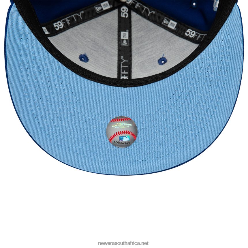 Kansas CIty Royals Side Patch Bloom Blue 59FIFTY Fitted Cap New Era TRBRBN959