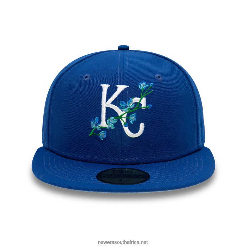Kansas CIty Royals Side Patch Bloom Blue 59FIFTY Fitted Cap New Era TRBRBN959