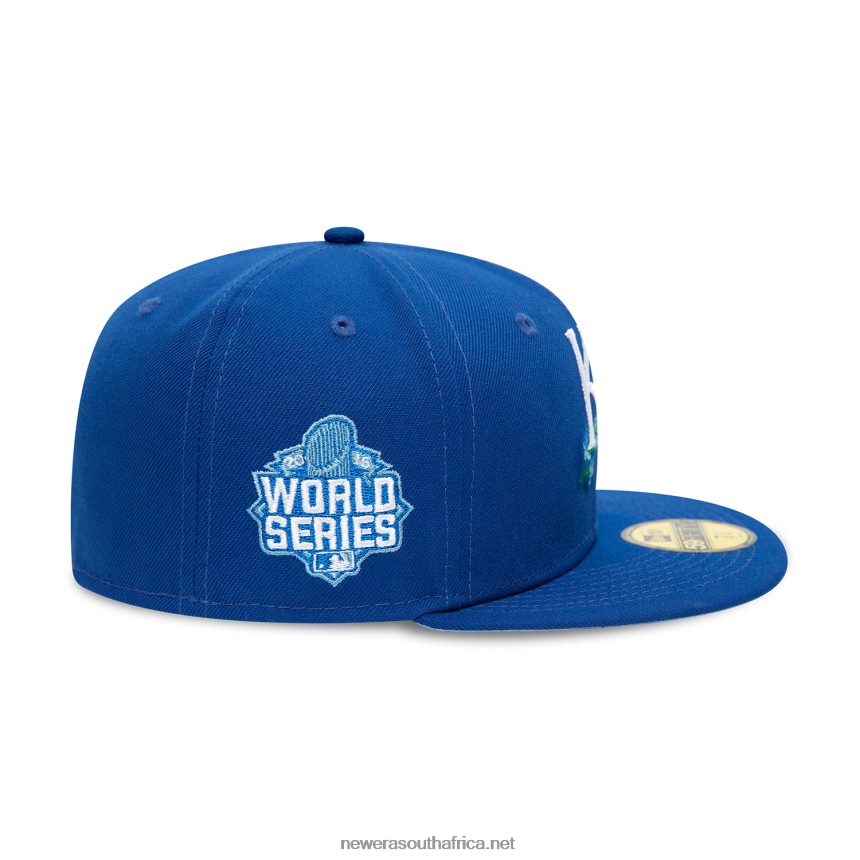 Kansas CIty Royals Side Patch Bloom Blue 59FIFTY Fitted Cap New Era TRBRBN959
