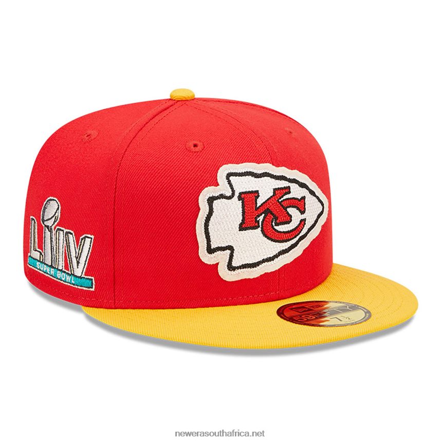 Kansas City Chiefs NE Letterman Red 59FIFTY Fitted Cap New Era TRBRBN406
