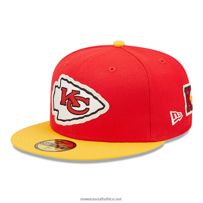 Kansas City Chiefs NE Letterman Red 59FIFTY Fitted Cap New Era TRBRBN406