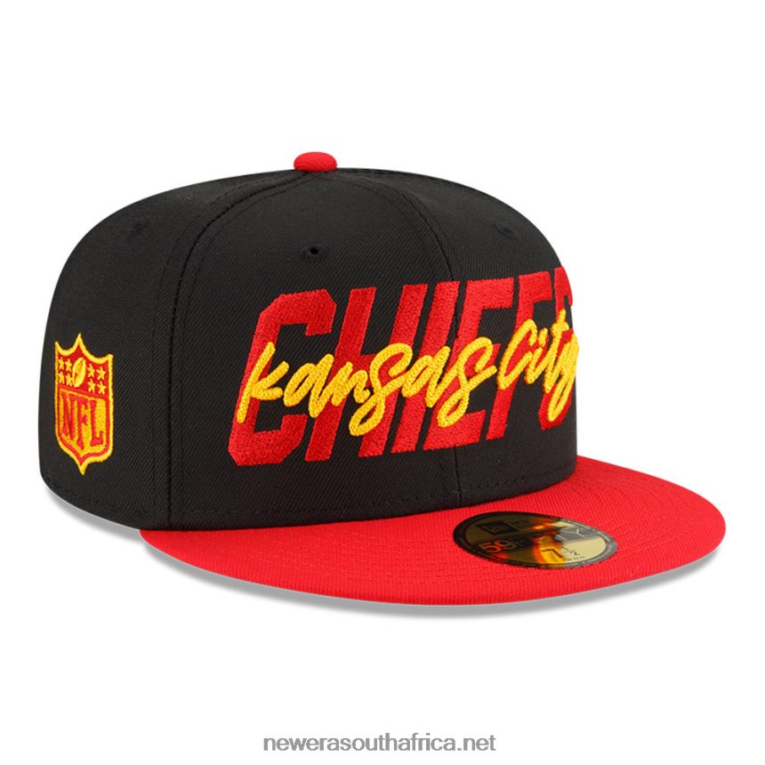 Kansas City Chiefs NFL Draft Black 59FIFTY Fitted Cap New Era TRBRBN307
