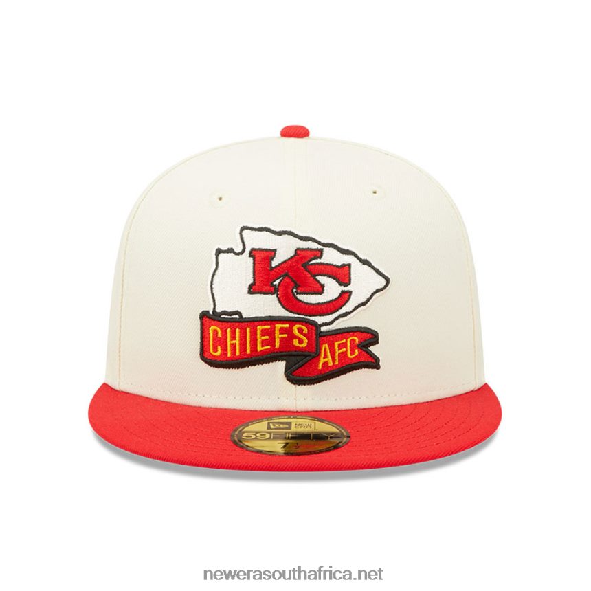 Kansas City Chiefs NFL Sideline 2022 White 59FIFTY Fitted Cap New Era TRBRBN1327