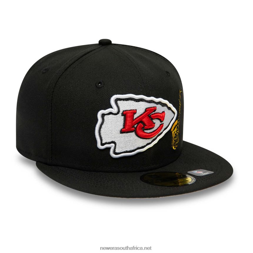 Kansas City Chiefs Team Spotlight Black 59FIFTY Fitted Cap New Era TRBRBN982