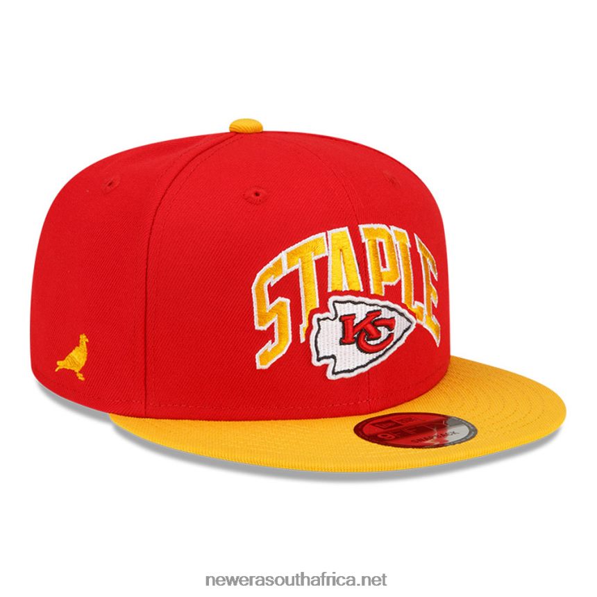 Kansas City Chiefs x Staple Red 9FIFTY Snapback Cap New Era TRBRBN1930