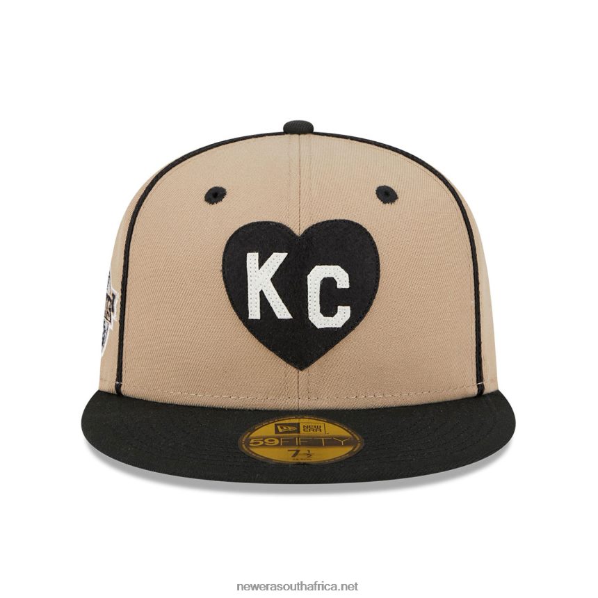 Kansas City Monarchs Negro League Beige 59FIFTY Fitted Cap New Era TRBRBN1041