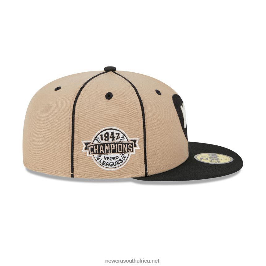 Kansas City Monarchs Negro League Beige 59FIFTY Fitted Cap New Era TRBRBN1041