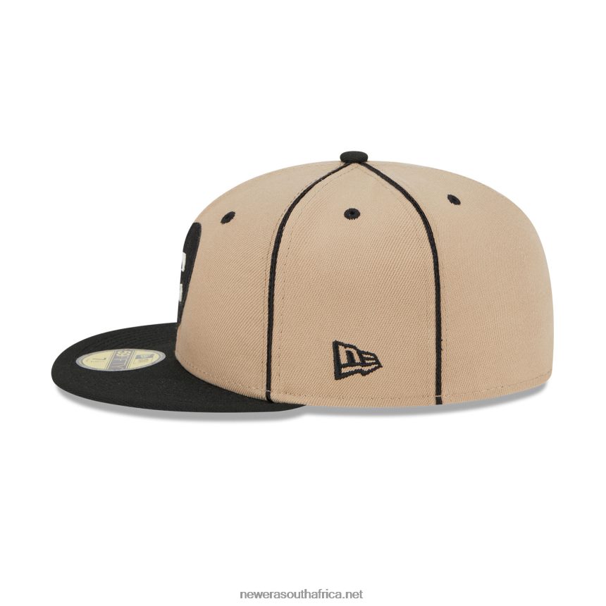 Kansas City Monarchs Negro League Beige 59FIFTY Fitted Cap New Era TRBRBN1041