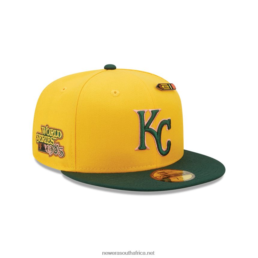 Kansas City Royals Back to School Yellow 59FIFTY Fitted Cap New Era TRBRBN111