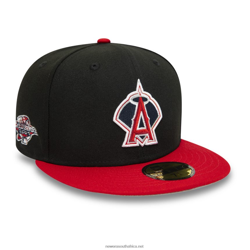 LA Angels 2002 World Series Black 59FIFTY Fitted Cap New Era TRBRBN215
