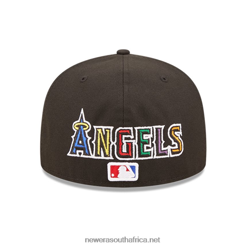LA Angels MLB Prismatic Black 59FIFTY Fitted Cap New Era TRBRBN179