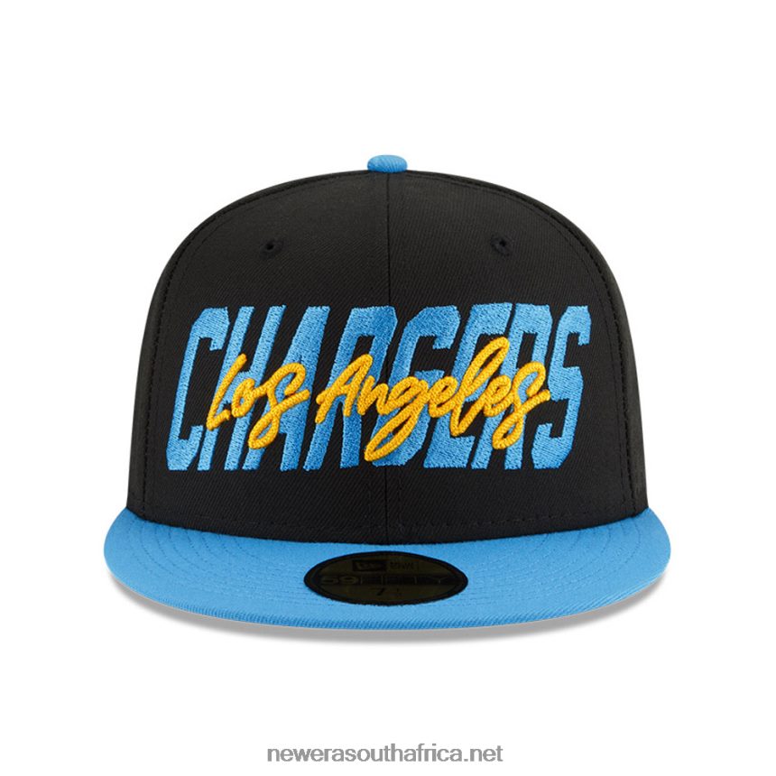 LA Chargers NFL Draft Black 59FIFTY Fitted Cap New Era TRBRBN1093
