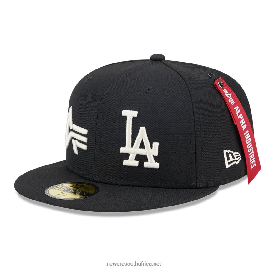 LA Dodgers Alpha Industries X MLB Black 59FIFTY Fitted Cap New Era TRBRBN915