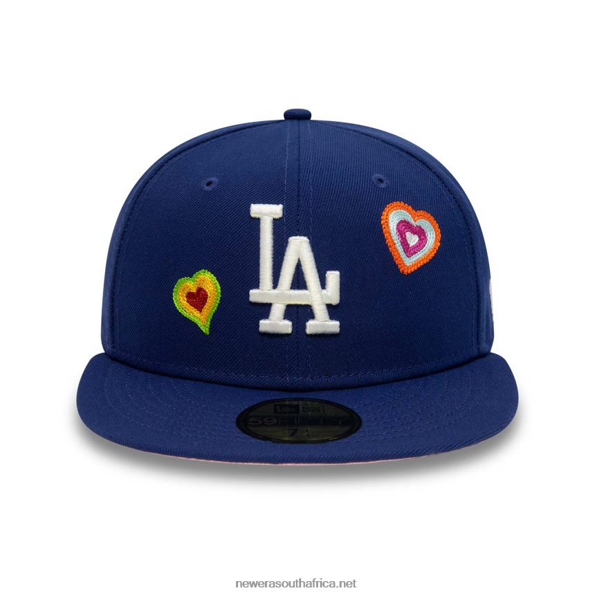 LA Dodgers Chain Stitch Heart Royal Blue 59FIFTY Fitted Cap New Era TRBRBN1008