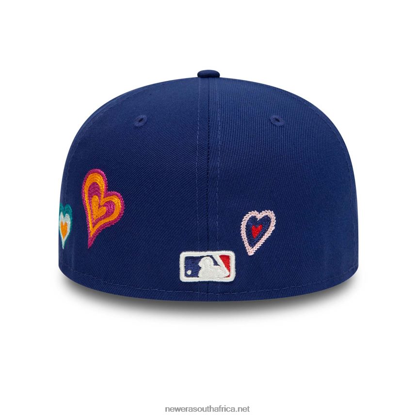 LA Dodgers Chain Stitch Heart Royal Blue 59FIFTY Fitted Cap New Era TRBRBN1008