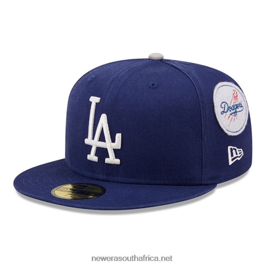 LA Dodgers Cooperstown Patch Blue 59FIFTY Cap New Era TRBRBN1271