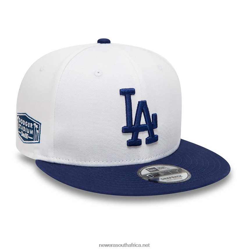 LA Dodgers Crown Patches White 9FIFTY Snapback Cap New Era TRBRBN2073