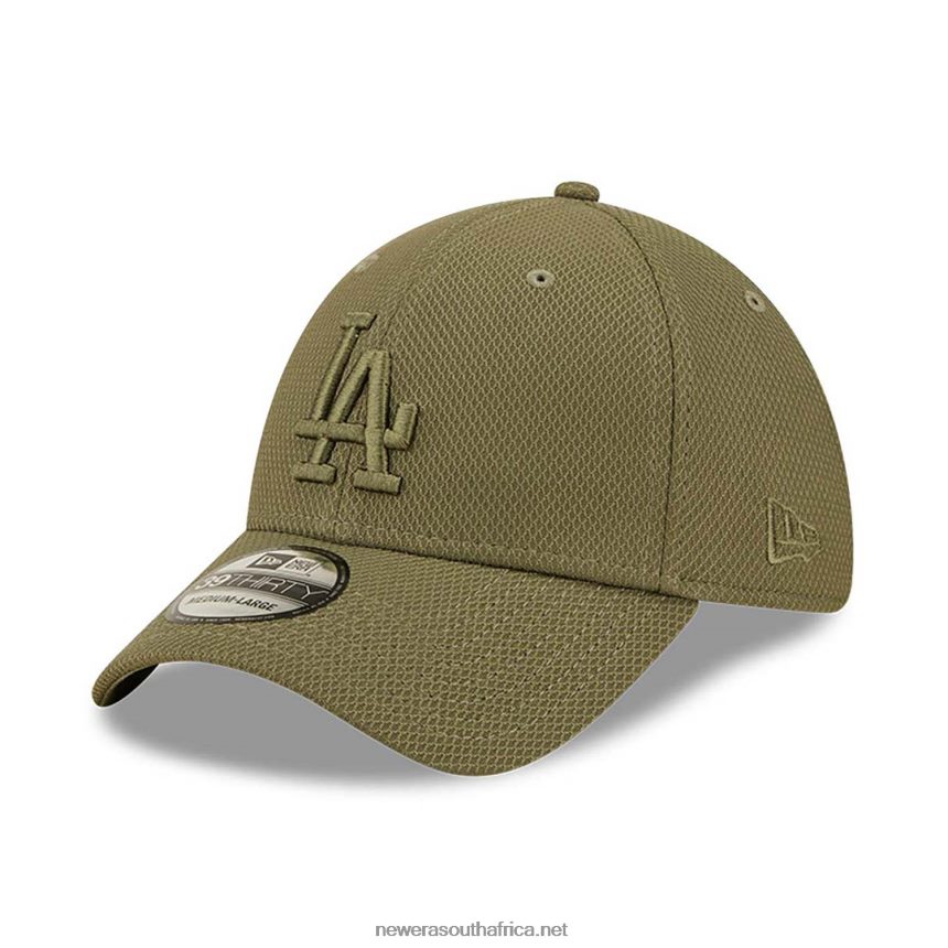 LA Dodgers Diamond Era Green 39THIRTY Stretch Fit Cap New Era TRBRBN2156
