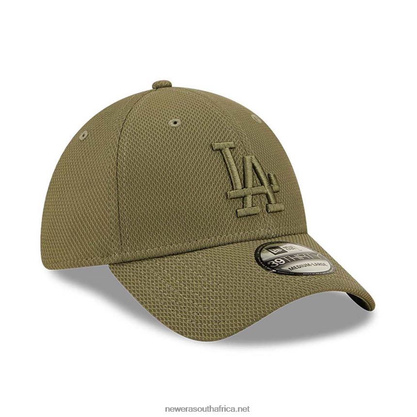 LA Dodgers Diamond Era Green 39THIRTY Stretch Fit Cap New Era TRBRBN2156