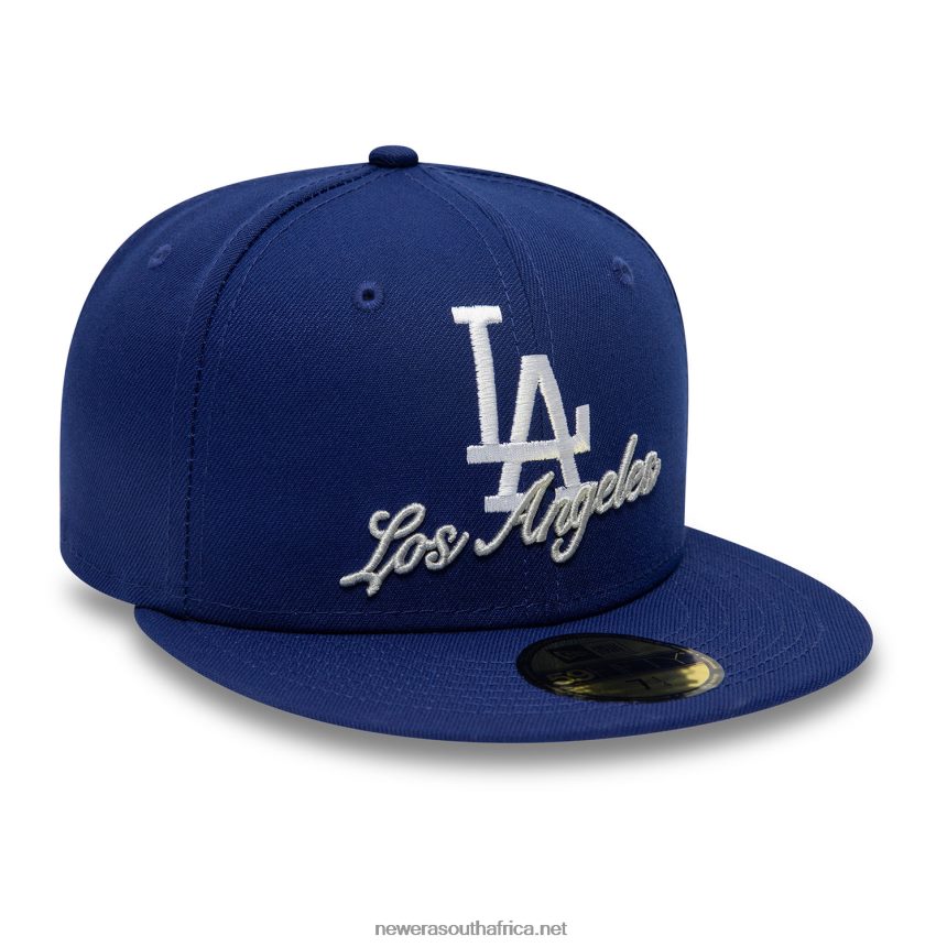 LA Dodgers Dual Logo Blue 59FIFTY Fitted Cap New Era TRBRBN74
