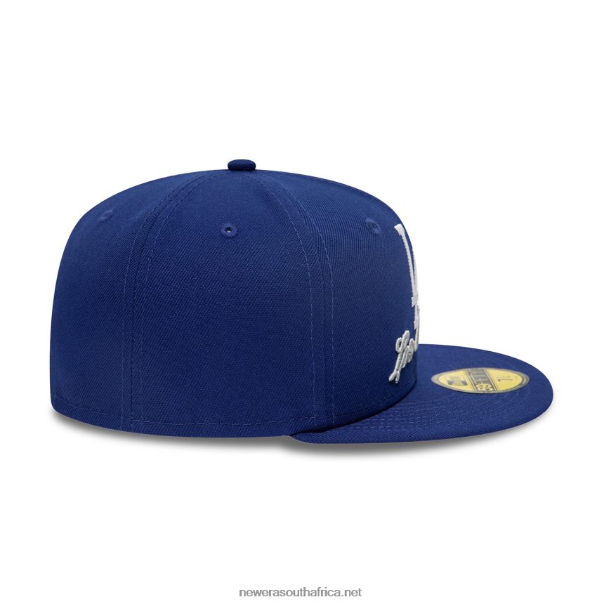 LA Dodgers Dual Logo Blue 59FIFTY Fitted Cap New Era TRBRBN74
