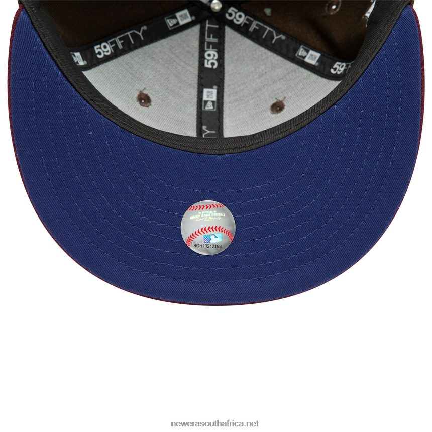LA Dodgers Fall Colours Contrast Visor Brown 59FIFTY Fitted Cap New Era TRBRBN818