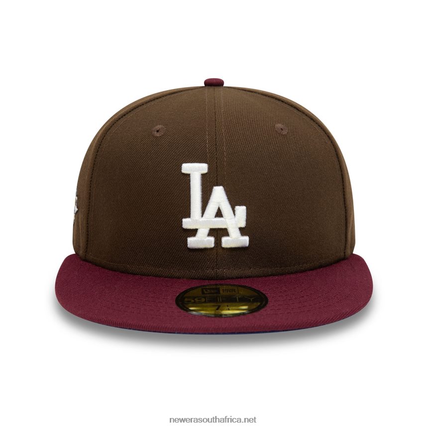 LA Dodgers Fall Colours Contrast Visor Brown 59FIFTY Fitted Cap New Era TRBRBN818